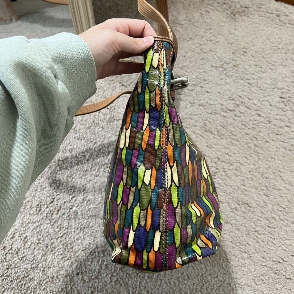 Fossil Key-Per Shopper Geometric Multicolor Handb… - image 6